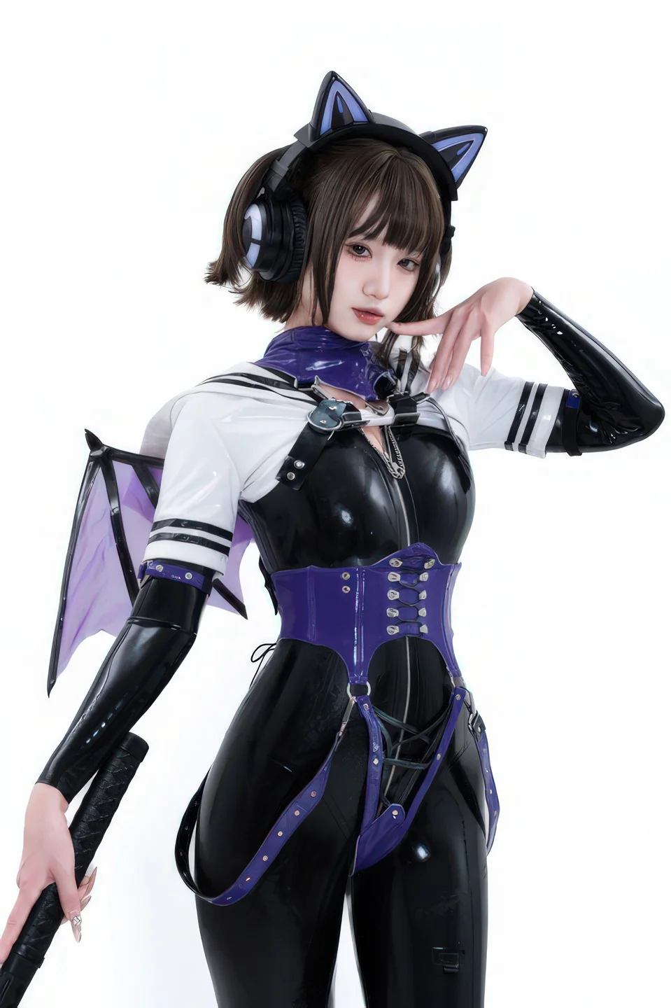 柒柒要乖哦 - No.066 白棚胶衣 [78P-231MB] tg@simisebaisi 【丝足阁】032.webp